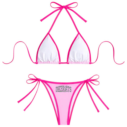 Checkered Logo Bikini Set