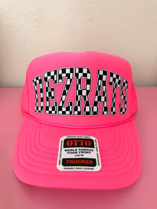Checkered Trucker Hat