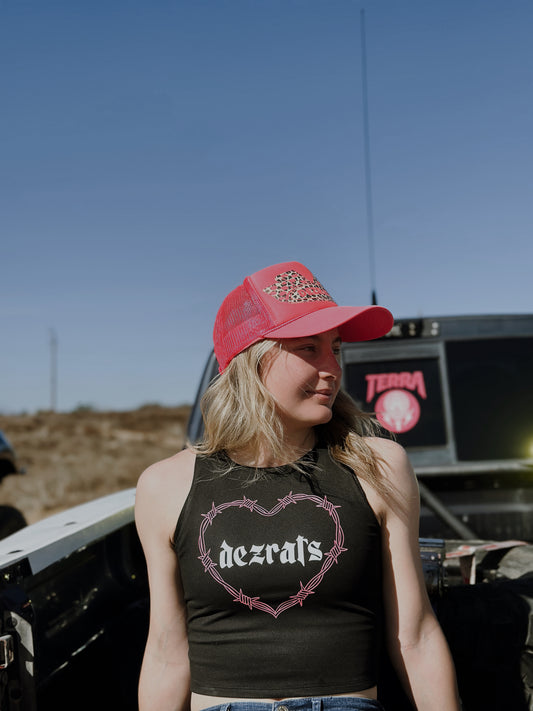 Barbed Wire Heart Cropped Tank