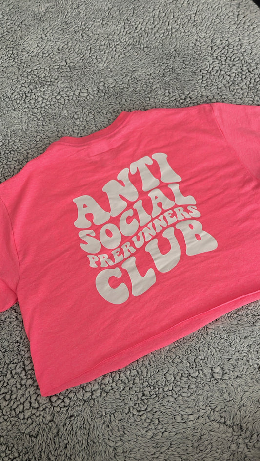 Neon Pink Anti Social Crop